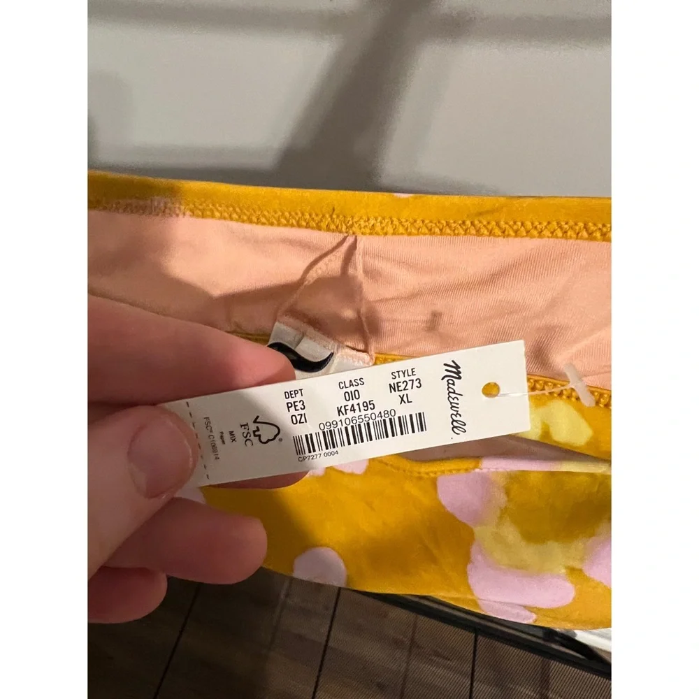 Madewell Second Wave Balconette Bikini Top in Watercolor Floral Size XL & M NWT - Picture 7 of 9